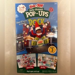 Elf on the Shelf Insta-Moment Pop-Ups Elves at Play New Spa Drum Donut Shop